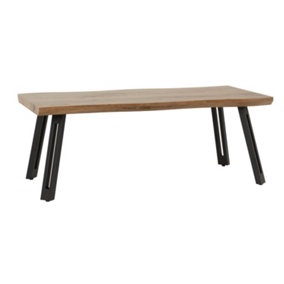 Quebec Wave Edge Coffee Table in Oak Effect and Black