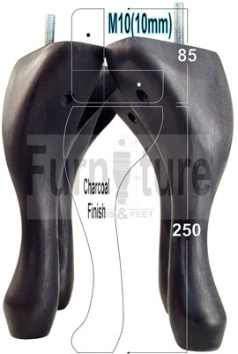 QUEEN ANNE WOODEN LEGS 250mm MAHOGANY STAIN HIGH SET OF 4 REPLACEMENT Furniture Feet Self Fixed - View #9