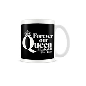 Queen Elizabeth II Forever Our Queen Mug Black/White (One Size)