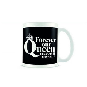 Queen Elizabeth II Forever Our Queen Mug Black/White (One Size)