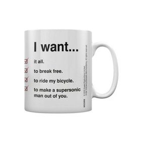 Queen I Want Checklist Mug White (One Size)