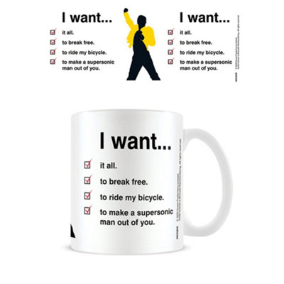 Queen I Want Checklist Mug White (One Size)
