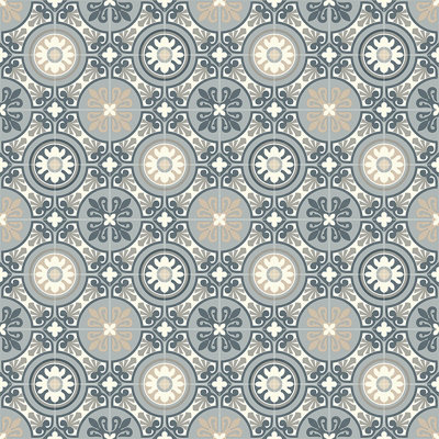 QueensTex Victorian Tile Vinyl by Remland (Astoria, 7m x 3m)