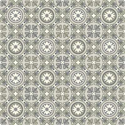 QueensTex Victorian Tile Vinyl by Remland (Elmont, 6m x 3m)