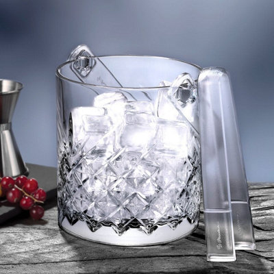 Queensway Home & Dining 13cm Height Small Glass Ice Cubes Bucket with ...