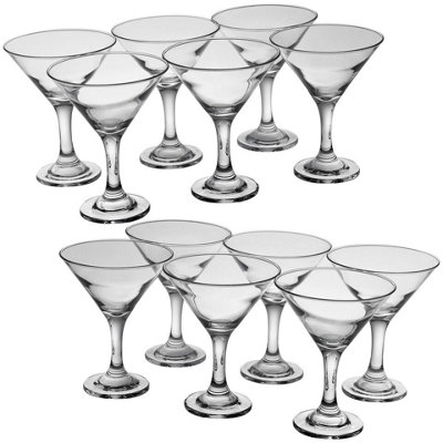 Queensway Home & Dining 190ml Martini Drinking Glasses Stemmed Cocktail Glassware Set of 12
