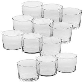 Queensway Home & Dining 240ml Glass Dessert Ice Cream Fruit Salad Snack Dishes Cups 12pcs
