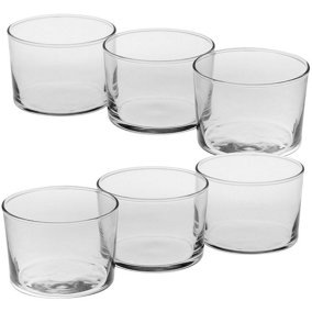 Queensway Home & Dining 240ml Glass Dessert Ice Cream Fruit Salad Snack Dishes Cups 6pcs