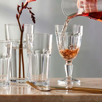 Queensway Home & Dining 320ml Red Sparkling Wine Glasses Glass Goblet ...