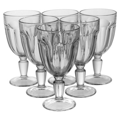 Queensway Home & Dining 320ml Red Sparkling Wine Glasses Glass Goblet ...