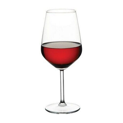 Queensway Home & Dining 350ml x 6 Stemmed Clear Glass White Red Wine Water Drinking Glasses Goblets Set