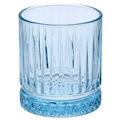 Queensway Home & Dining 355ml 8 Pcs Blue Coloured Tumblers Drinking Whiskey Glass Sets - 7