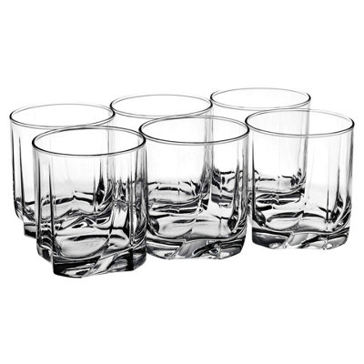 Queensway Home & Dining 368ml 6Pcs Tumbler Drinking Glasses Small Highball Water Whiskey Juice Cocktail Set