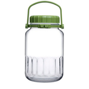 Queensway Home & Dining 8L Set of 2 Clear Glass Food Jar Preserve Airtight Container Storage Lid