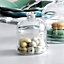 Queensway Home & Dining Height 12cm Mini Clear Glass Service Bowl Pastry Cookie Candy Dish Jar with Bell Dome Lid