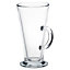 Queensway Home & Dining Height 16cm 4 x 260ml Clear Glass Tall Hot Chocolate Coffee Latte Mugs Glasses Tumblers