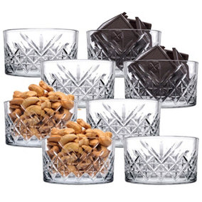 Queensway Home & Dining Height 5cm 250ml Set of 8 Clear Glass Mini Dessert Snacks Nuts Ice Cream Serving Bowls Party Dishes