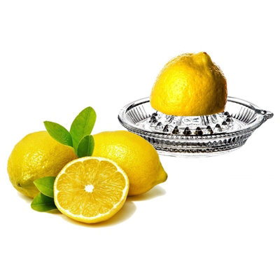 Queensway Home & Dining Height 7cm Glass Citrus Lemon Orange Lime Squeezer Strainer Fresh Hand Juicer Tool