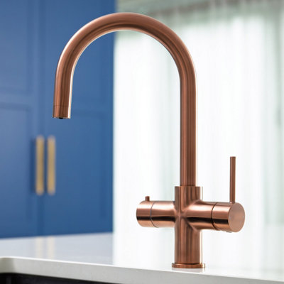 Quel Tap Pro 4-in-1 Boiling Water Tap C-Shape Brushed Rose Gold