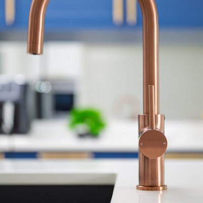 Quel Tap Pro 4-in-1 Boiling Water Tap C-Shape Brushed Rose Gold