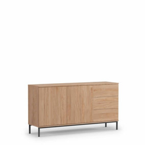 Querty 01 Sideboard Cabinet in Oak Hickory - Modern Elegance with Ample Storage - W1500mm x H800mm x D410mm