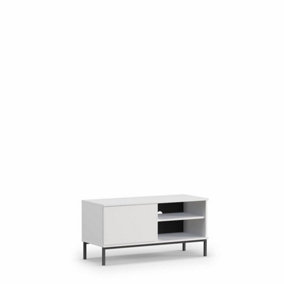 Querty 04 TV Cabinet in White Matt - Streamlined Design for Modern Living - W1010mm x H500mm x D410mm