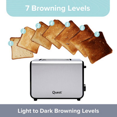 Quest 2 Slice Stainless Steel Toaster with Extra Wide Slots