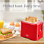 Quest 34299 Red 2 Slice Toaster