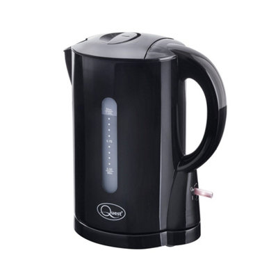 Quest 35039 1 Litre Black Kettle DIY at B&Q