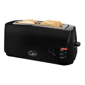 Quest 35069 Black 4 Slice Toaster