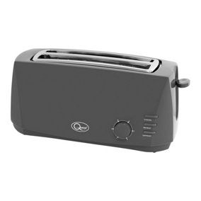 Quest 35089 Grey 4 Slice Toaster With Extra Wide Slots