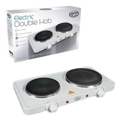 Portable Electric Cooker 2500w Double Hob Hot Plate Table Top Hotplate  White