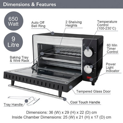 Quest 35409 9L Countertop Mini Oven