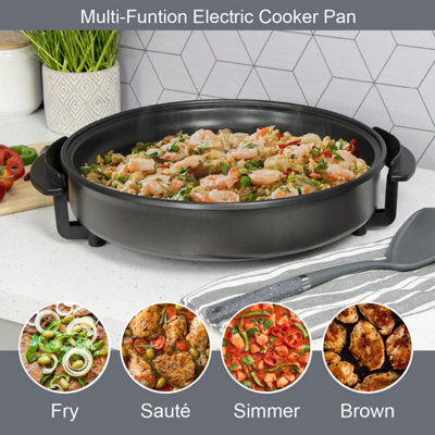 Quest 1500W Watt Multi Cooker with Medium 30cm Diameter Electric Frying Pan