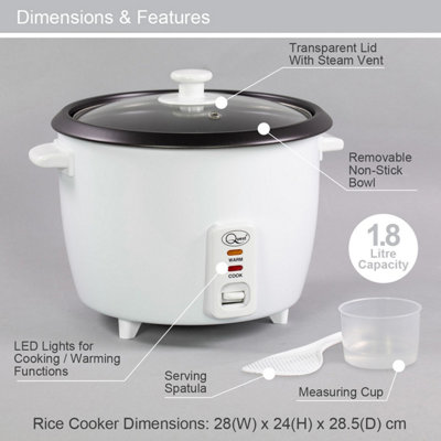 Quest 35550 1.8 Litre Rice Cooker