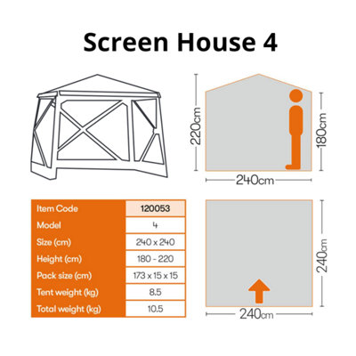 Quest Instant Spring Up Screen House 4