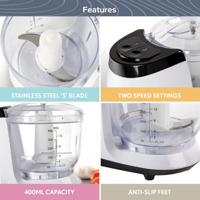 Quest Mini Food Processor / Electric Fruit & Vegetable Chopper