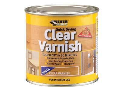 Quick Dry Wood Varnish Satin Clear 250Ml