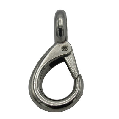 Quick Release Boat Snap Hook Fixed Eye - Size 0 (Zinc Plated Marine Safety Line Fastener) - 6