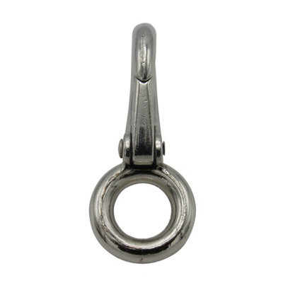 Quick Release Boat Snap Hook Fixed Eye - Size 0 (Zinc Plated Marine Safety Line Fastener) - 7