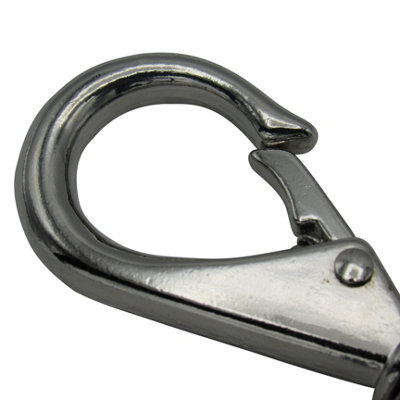 Quick Release Boat Snap Hook Fixed or Swivel Eye - Size 3 (Zinc Plated Marine Safety Line Fastener) - 3