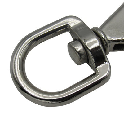 Quick Release Boat Snap Hook Fixed or Swivel Eye - Size 3 (Zinc Plated Marine Safety Line Fastener) - 4
