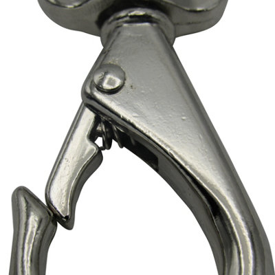 Quick Release Boat Snap Hook Fixed or Swivel Eye - Size 3 (Zinc Plated Marine Safety Line Fastener) - 5