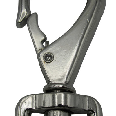 Quick Release Boat Snap Hook Fixed or Swivel Eye - Size 3 (Zinc Plated Marine Safety Line Fastener) - 6