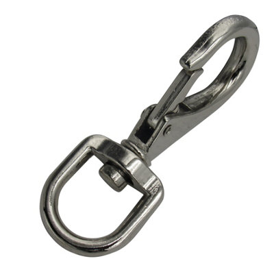 Quick Release Boat Snap Hook Fixed or Swivel Eye - Size 3 (Zinc Plated Marine Safety Line Fastener) - 7