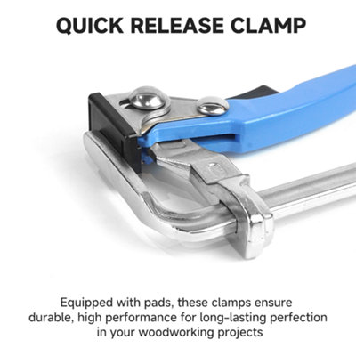 Bench Hook 20 Mm Set, 2 X Quick Release Lever Clamps 4 X Non-Slip Hold-Down Brackets, Table - View #9