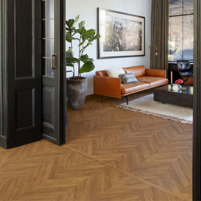 Quick-Step Impressive Patterns Chevron Oak Brown 8mm Laminate Flooring