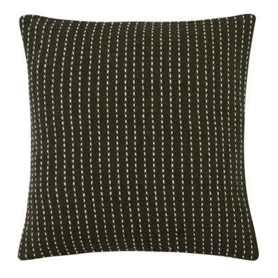 Quinn Filled 100% Recycled Cotton Cushion With Woven Stripe