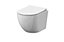 Quinn Rimless Wall Hung Toilet Pan & Soft Close Sandwich Seat (Cistern Not Included) - 360mm x 360mm x 482mm - Balterley