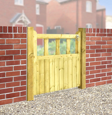 Quorn Single Garden Gate - Pressure Treated Scandinavian Redwood - W900 x H900 mm - 3